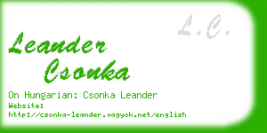 leander csonka business card